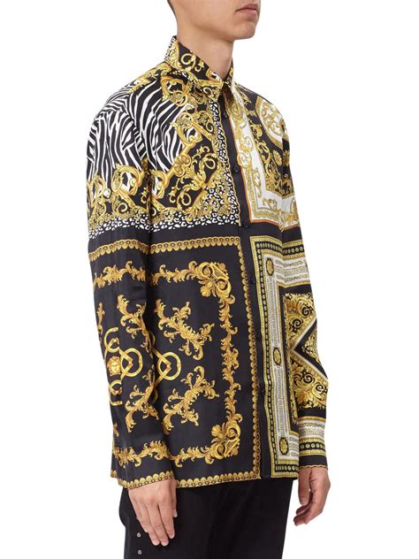 versace embroidery design mens shirt|authentic Versace shirts.